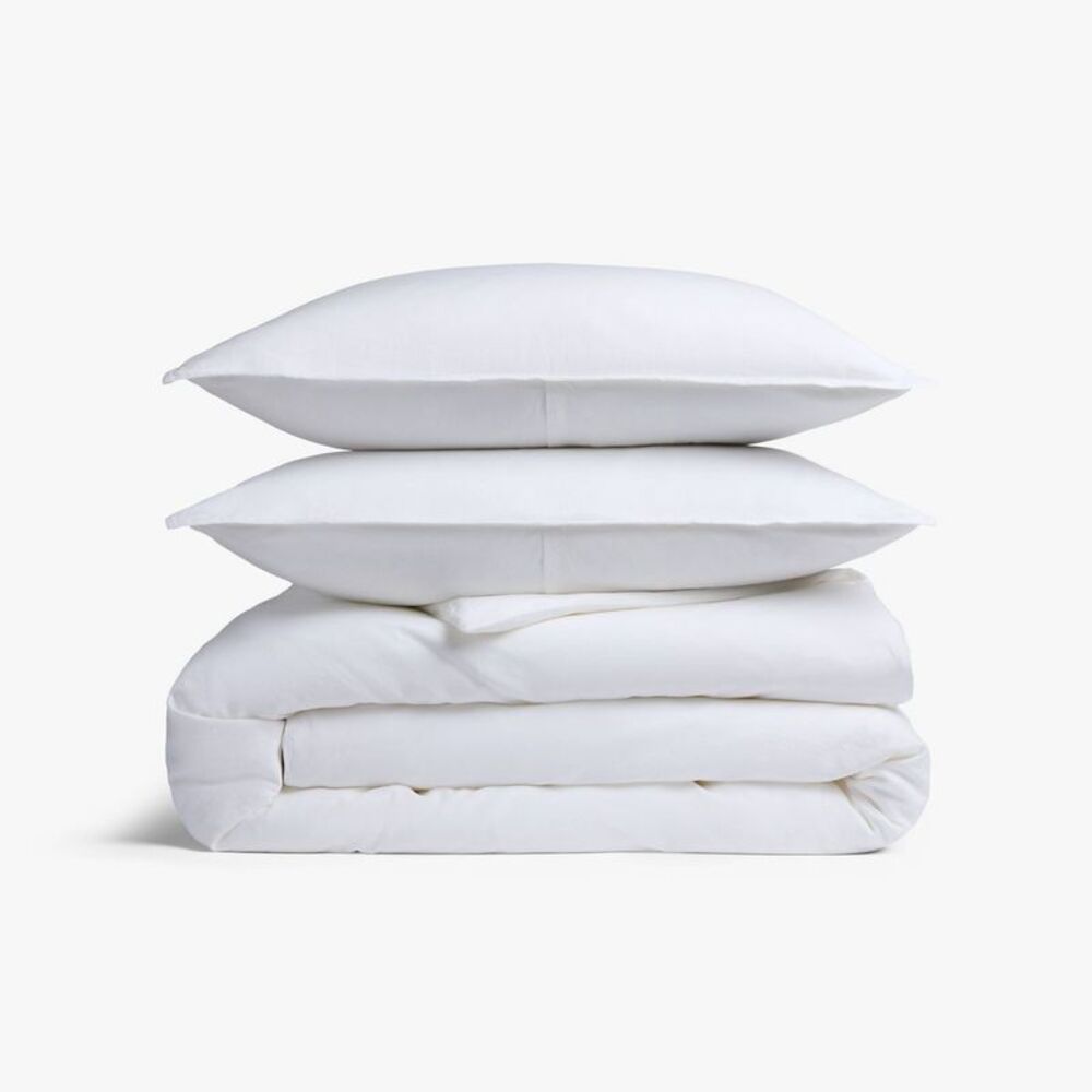Open Box - Parachute - Full/Queen Relaxed Linen Duvet Cover & Sham Set Wh White